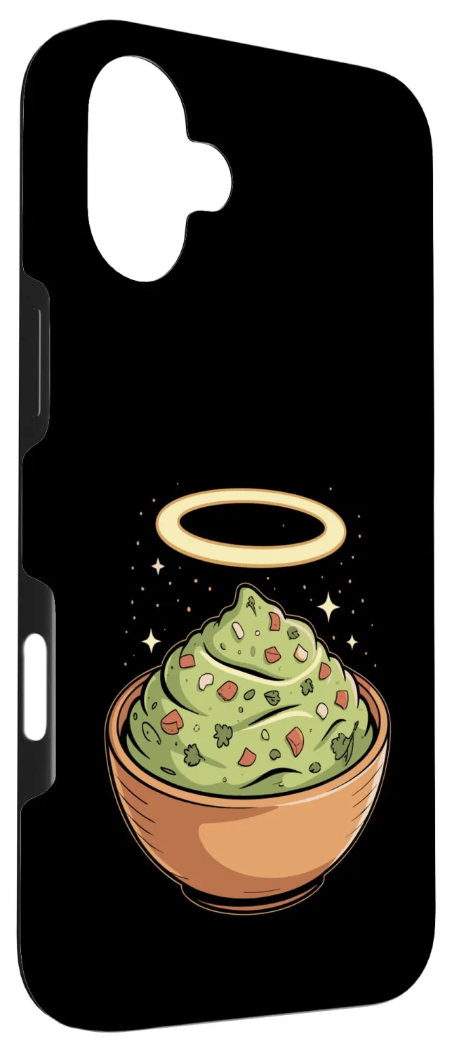 Holy Guac, Haloed Guacamole in Molcajete Case for iPhone 16 Plus