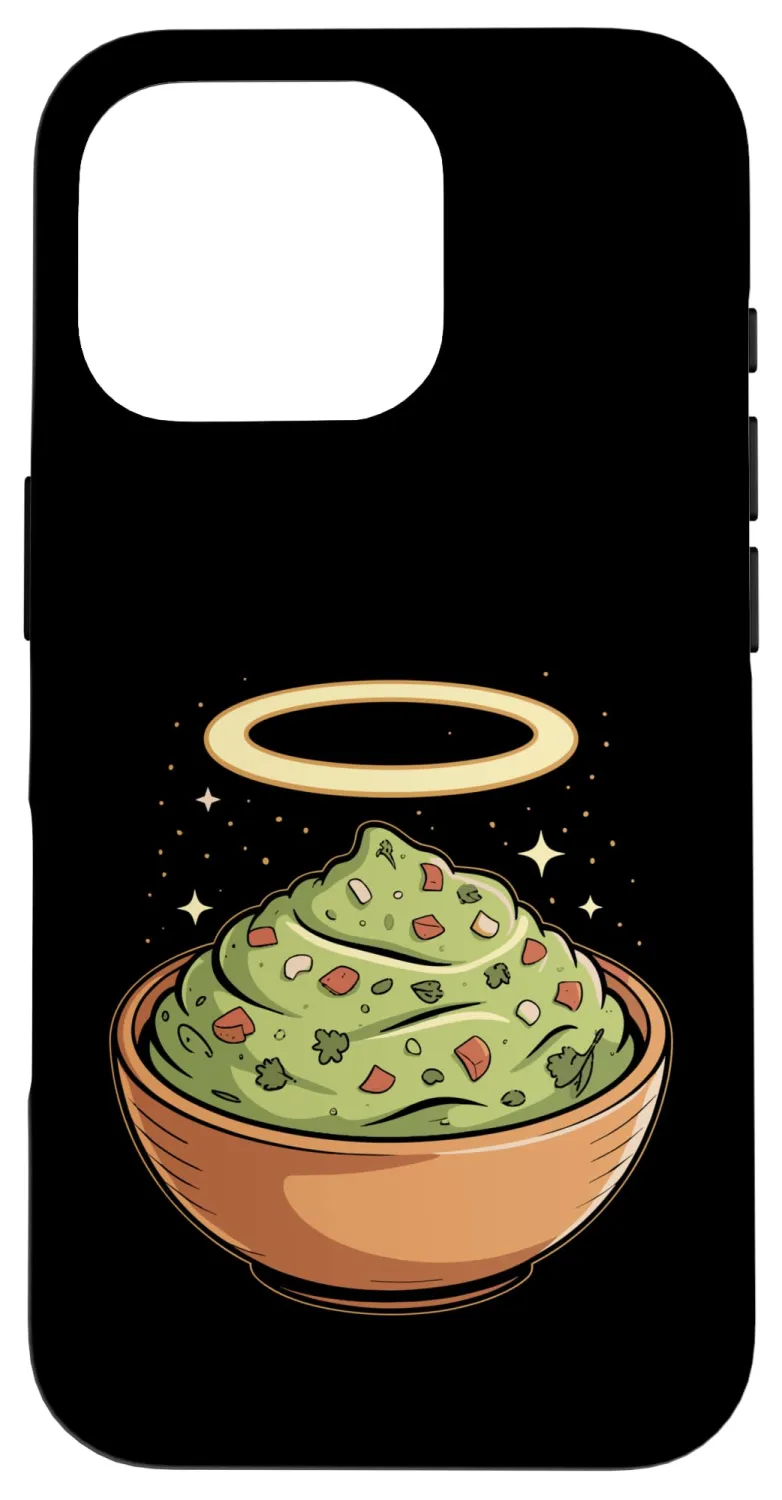 Holy Guac, Haloed Guacamole in Molcajete Case for iPhone 16 Pro