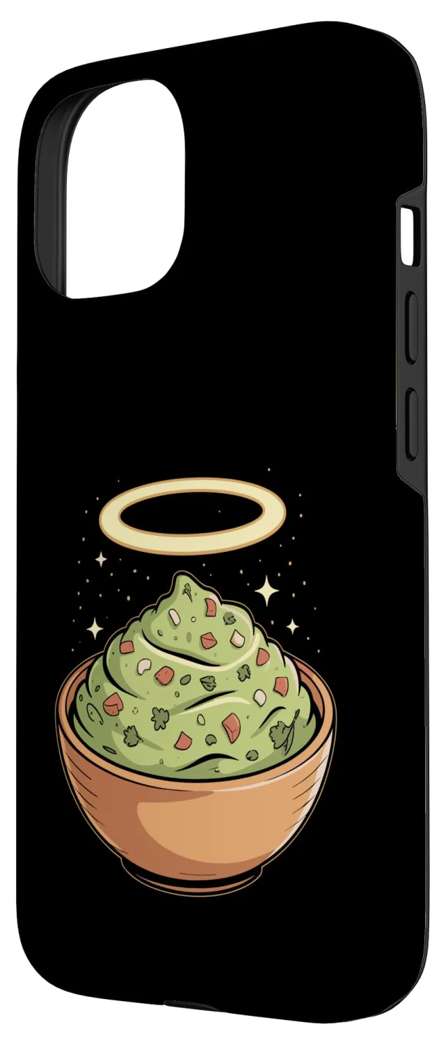 Holy Guac, Haloed Guacamole in Molcajete Case for iPhone 15