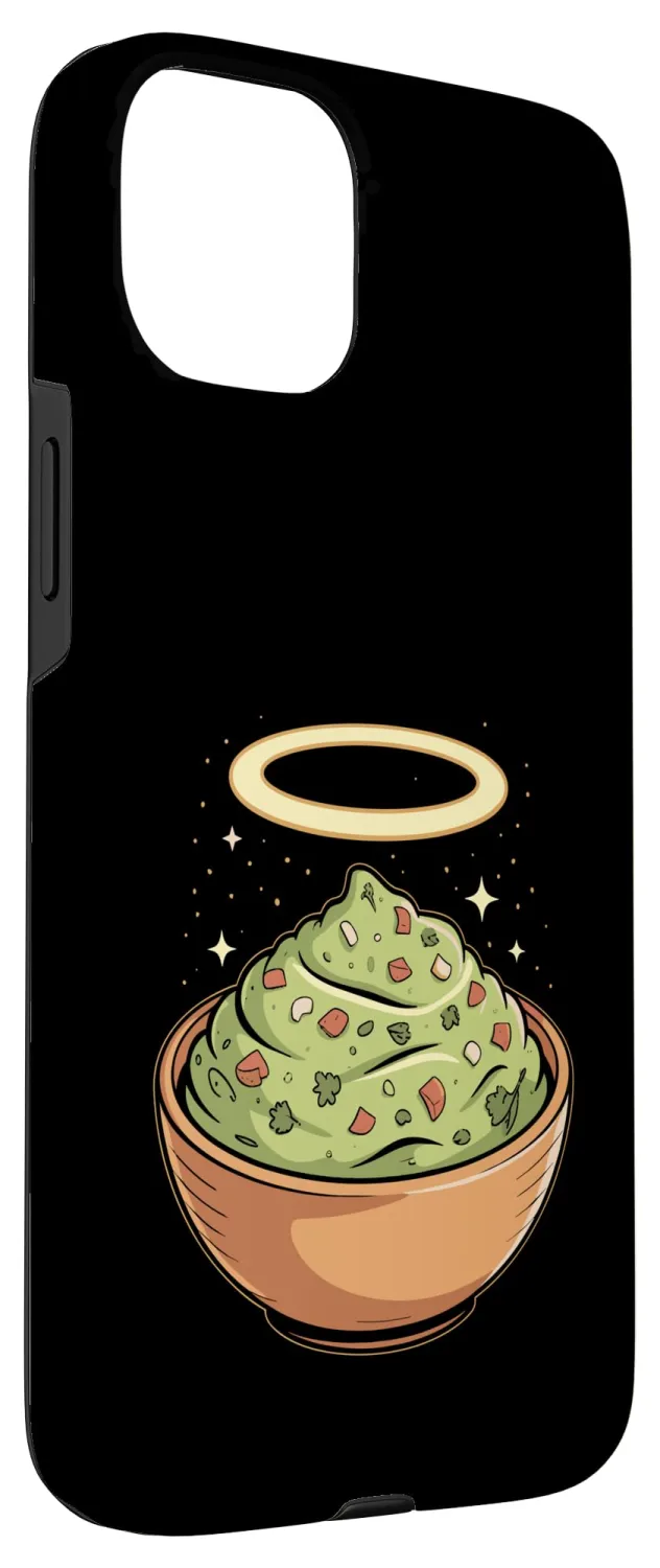 Holy Guac, Haloed Guacamole in Molcajete Case for iPhone 15 Plus