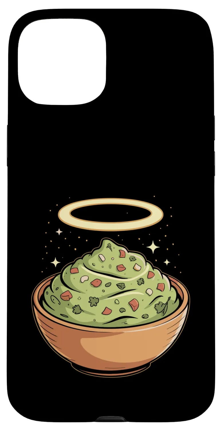 Holy Guac, Haloed Guacamole in Molcajete Case for iPhone 15 Plus