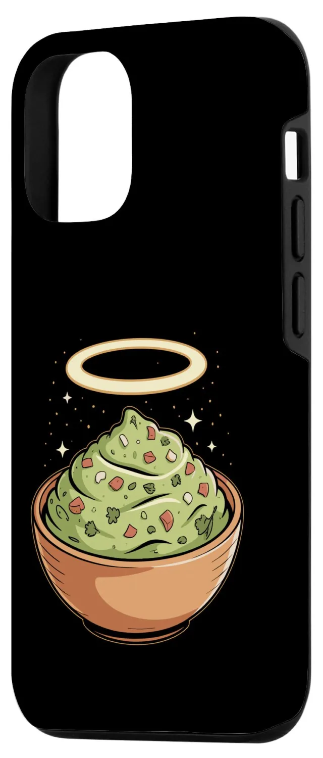 Holy Guac, Haloed Guacamole in Molcajete Case for iPhone 12/12 Pro