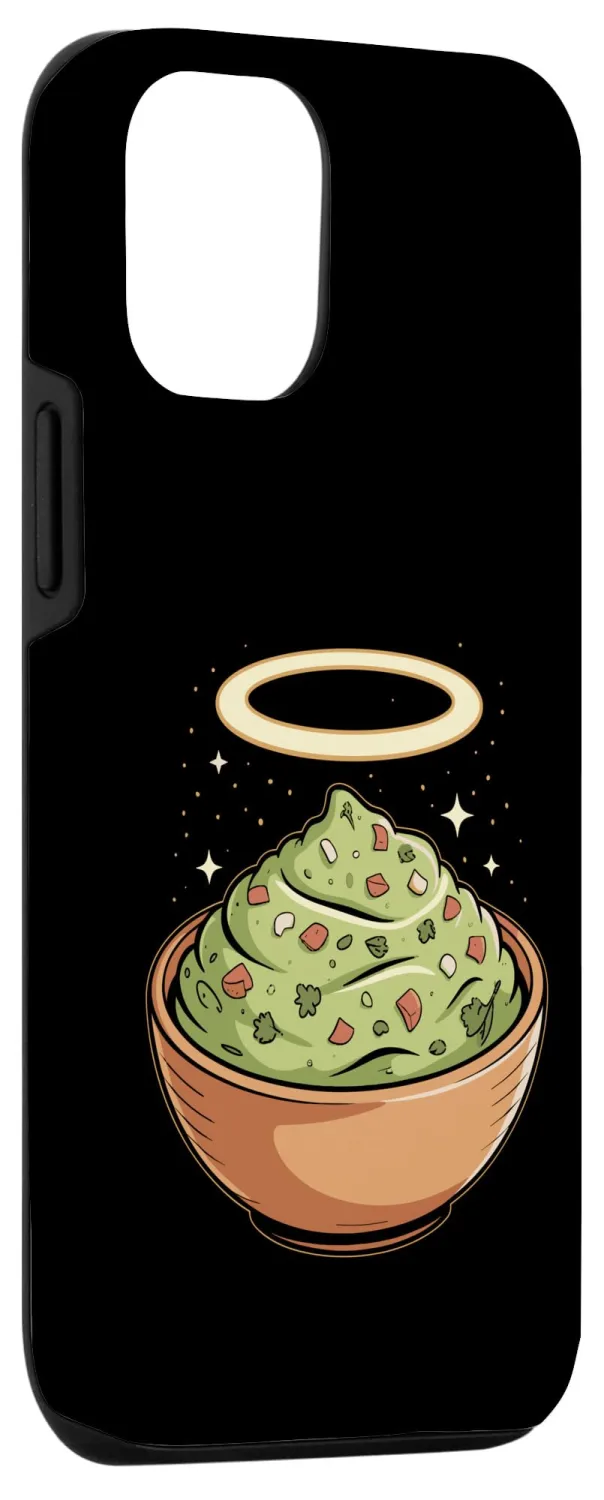 Holy Guac, Haloed Guacamole in Molcajete Case for iPhone 12/12 Pro