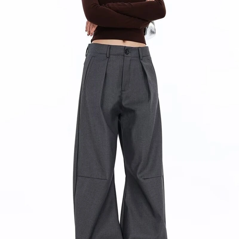 Women's Retro Pleated Trendy Long Pants