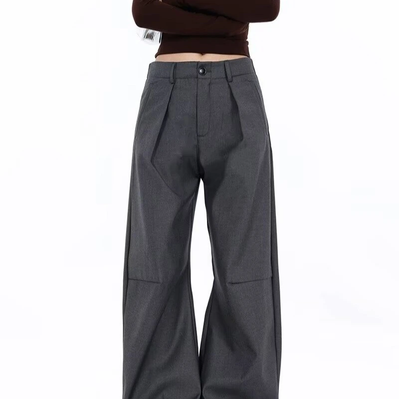 Women's Retro Pleated Trendy Long Pants