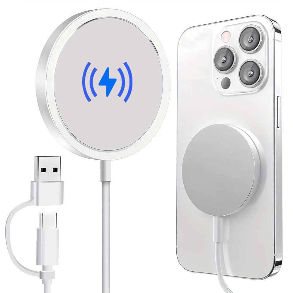2-in-1 Ultra-Thin Magnetic Wireless Charger