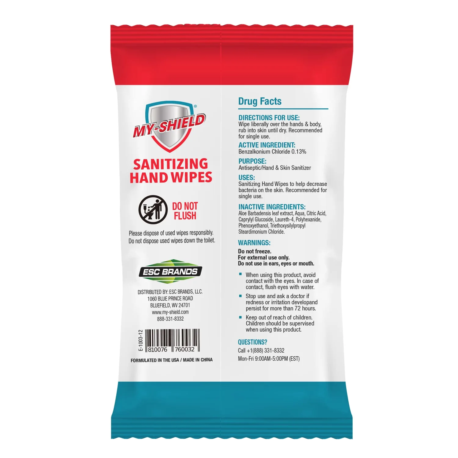 Sanitizing Hand Wipes - Travel Pack - 20 Count (4-pack) Alcohol-Free, Long-lasting Protection. Kills 99.9% of Germs. Moisturizes With Aloe Vera. Formulated with Zetrisil.
