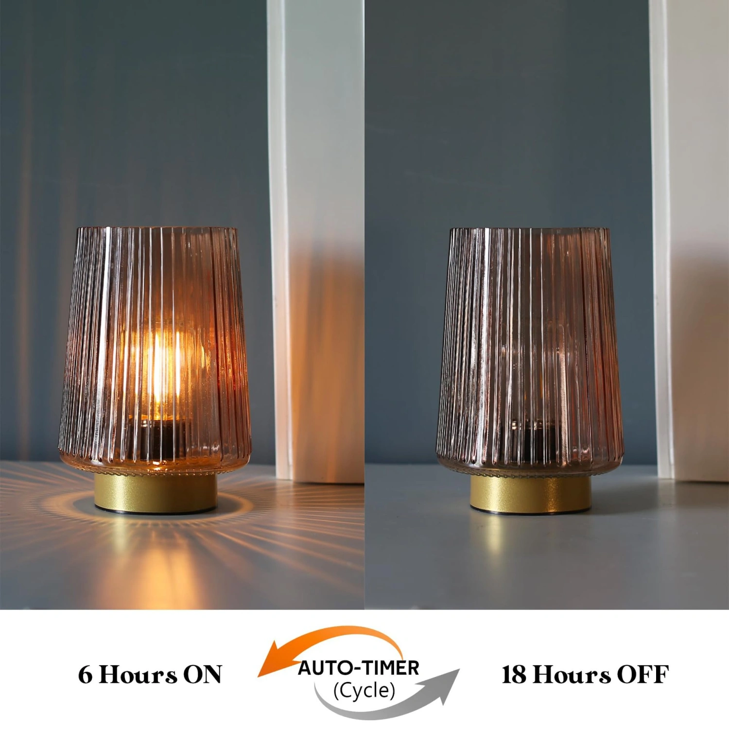 European-style Vertical Striped Glass Lampshade Creative Home Ambiance Light