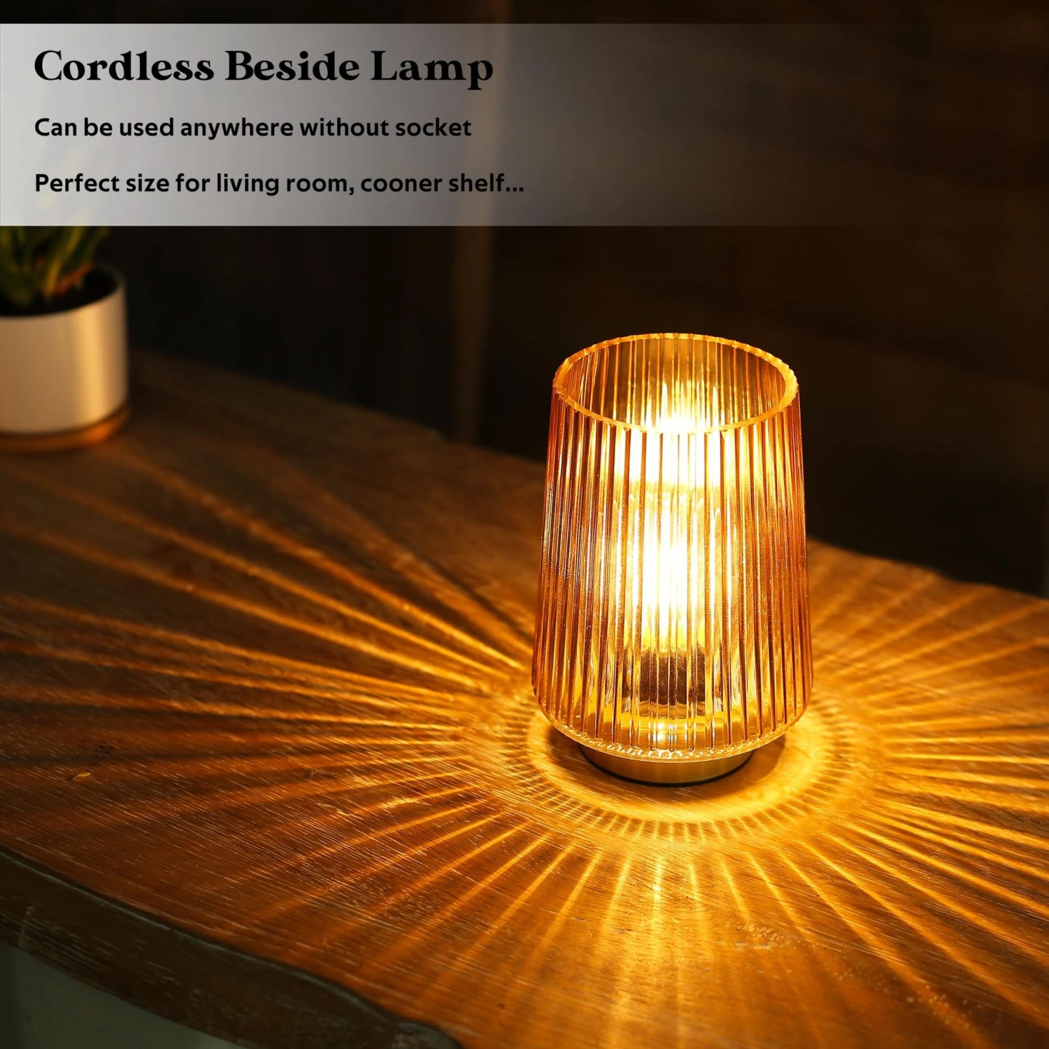 European-style Vertical Striped Glass Lampshade Creative Home Ambiance Light