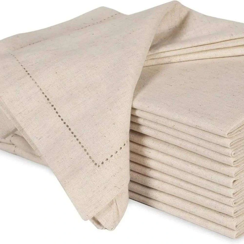 Thread-drawn Openwork Cotton-linen Napkins For Home Use
