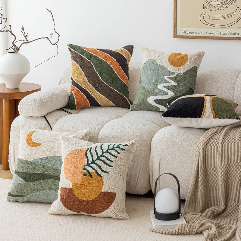 Nordic Sofa Throw Pillow Cover Geometric Color Cushion