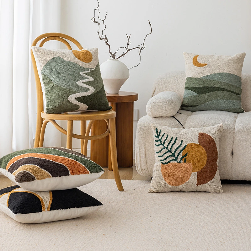 Nordic Sofa Throw Pillow Cover Geometric Color Cushion