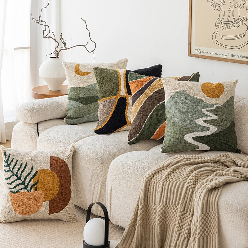 Nordic Sofa Throw Pillow Cover Geometric Color Cushion