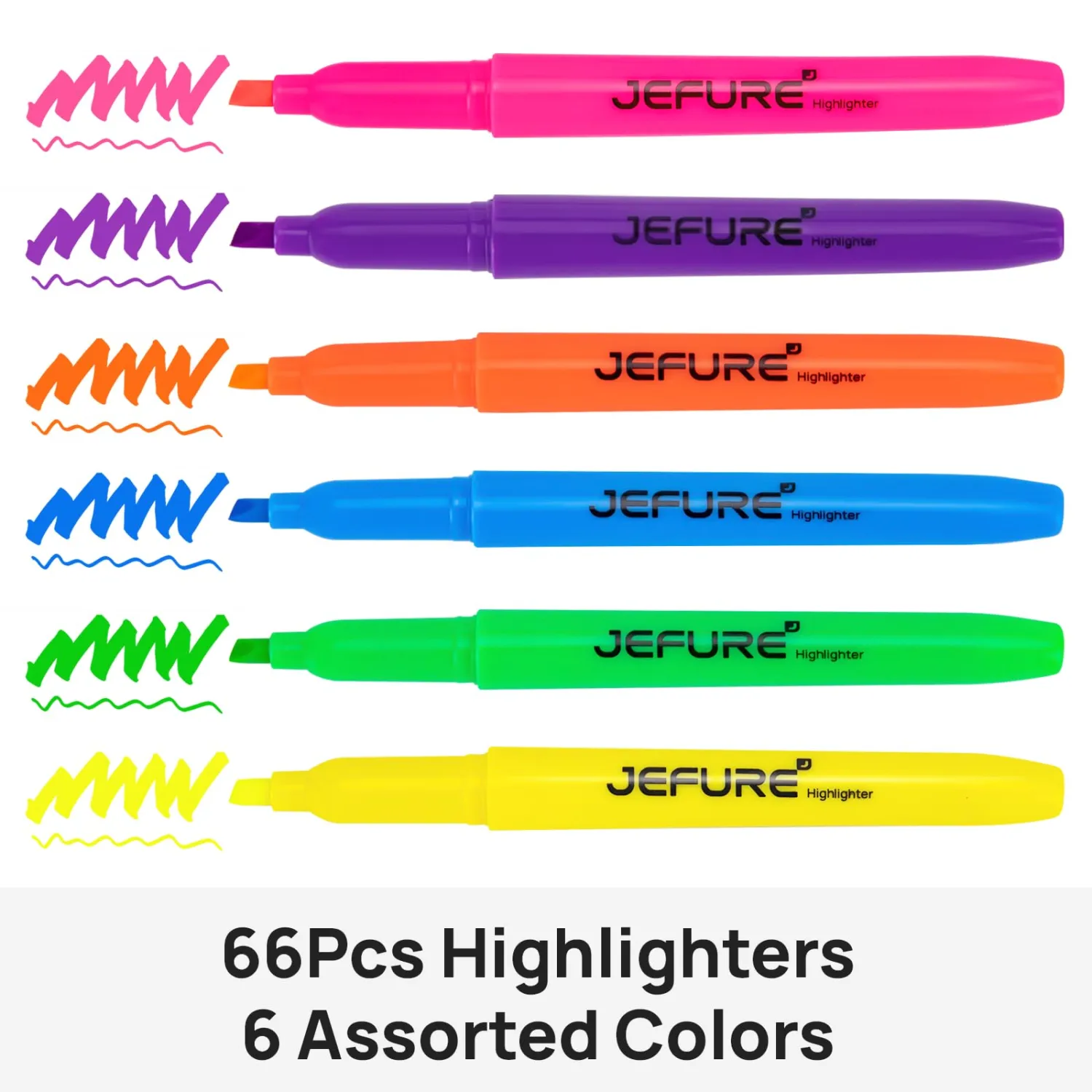 66 Pcs Highlighters, Chisel Tip, Assorted Colors Bible Highlighters Bulk - Quick Dry, Ideal for Studying, Note-Taking, Office,School Supplies for Teachers