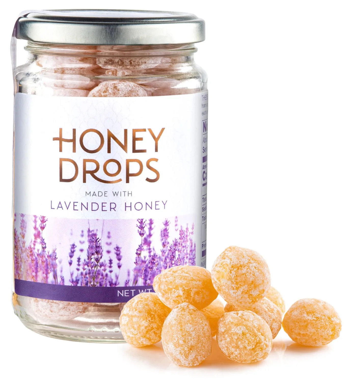 Gourmanity Honey Drops Made with Lavender Honey, Fruity and Floral Touch Carefully Crafted from Natural Honey, Gift your Family Artisan European Candy, Made in Provence, France, 7oz