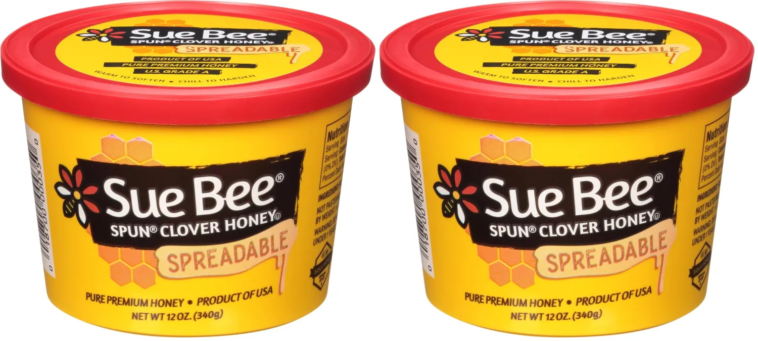Sue Bee Spun Honey From USA Beekeepers, 12 oz (Pack of 2)