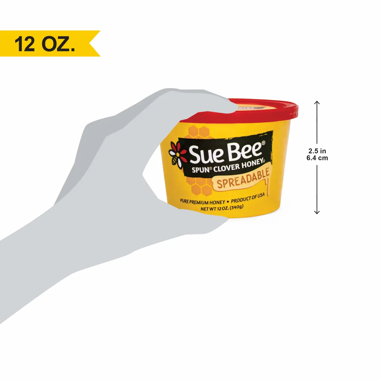 Sue Bee Spun Honey From USA Beekeepers, 12 oz (Pack of 2)