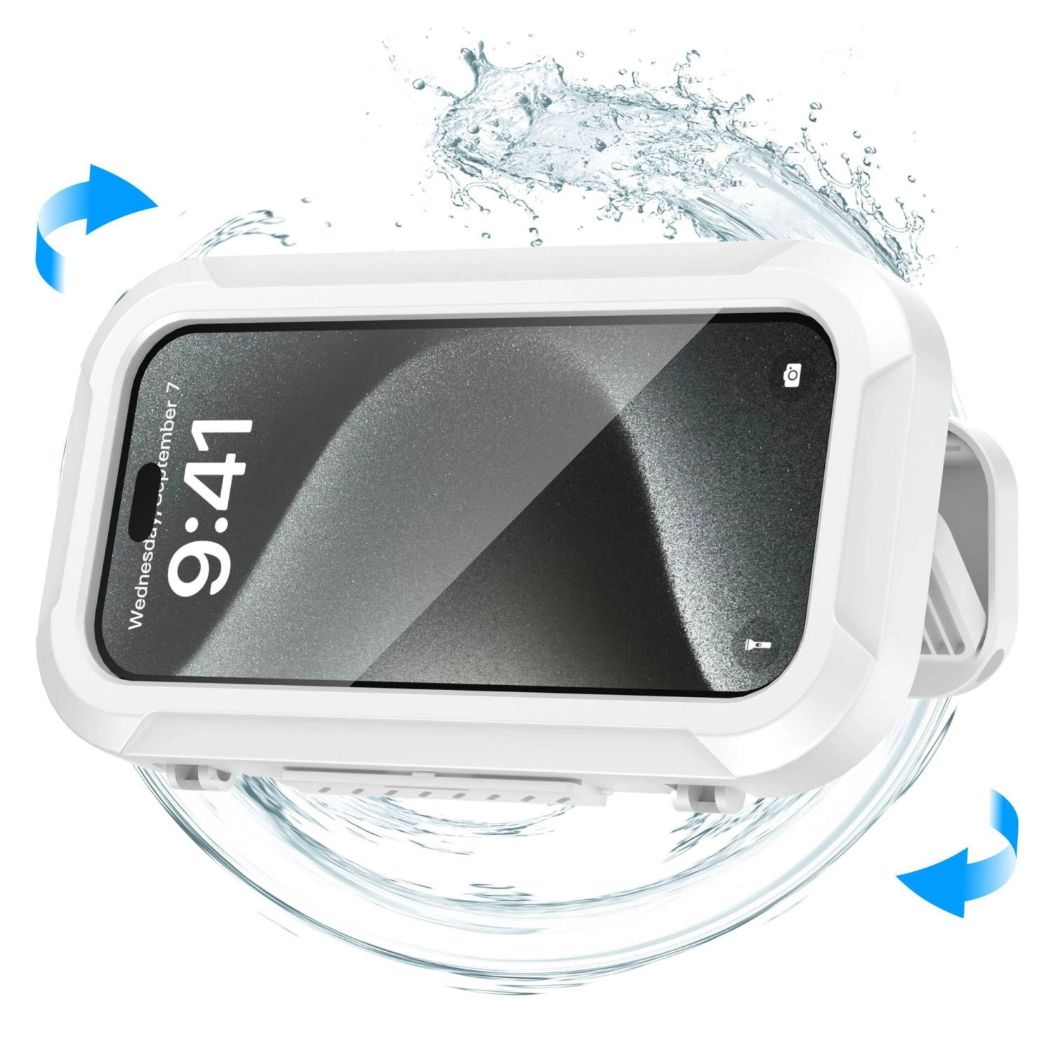 Bathroom Waterproof Phone Case Shower Streaming Device With Touch-Sensitive Screen And No-Drill Mount