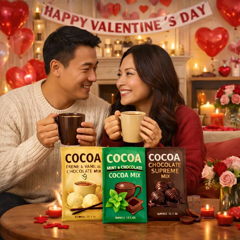 Hot Chocolate Cocoa Mix French Vanilla Mint Cocoa & Chocolate Supreme Flavors 3 Variety Gift Packets - Instant Hot Cocoa Gifting Sharing