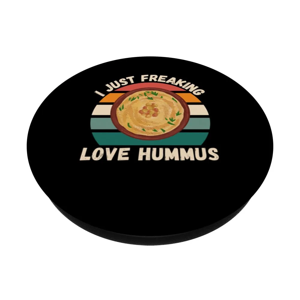 Retro Hummus I Just Freaking Love Hummus Food Lover PopSockets Standard PopGrip