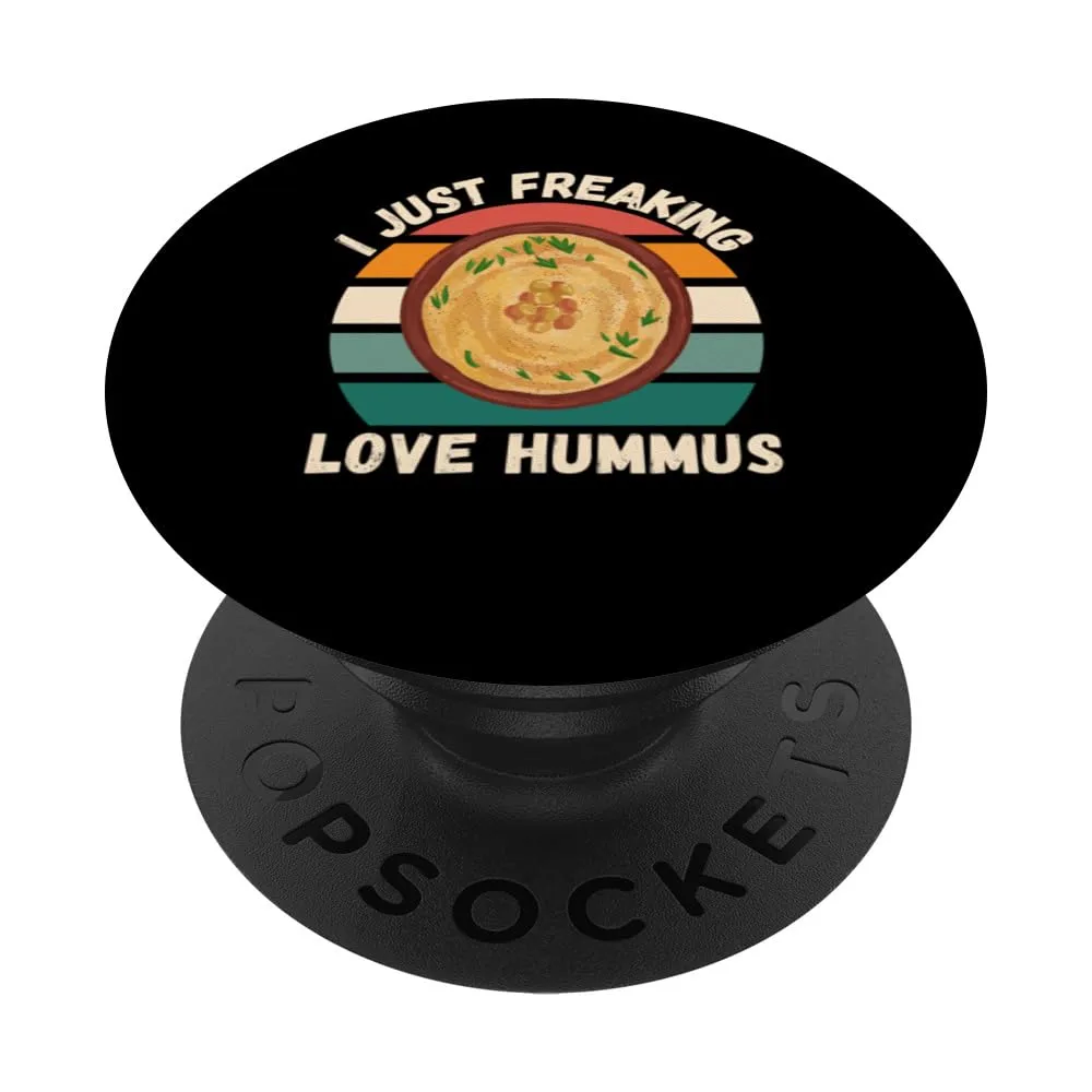Retro Hummus I Just Freaking Love Hummus Food Lover PopSockets Standard PopGrip