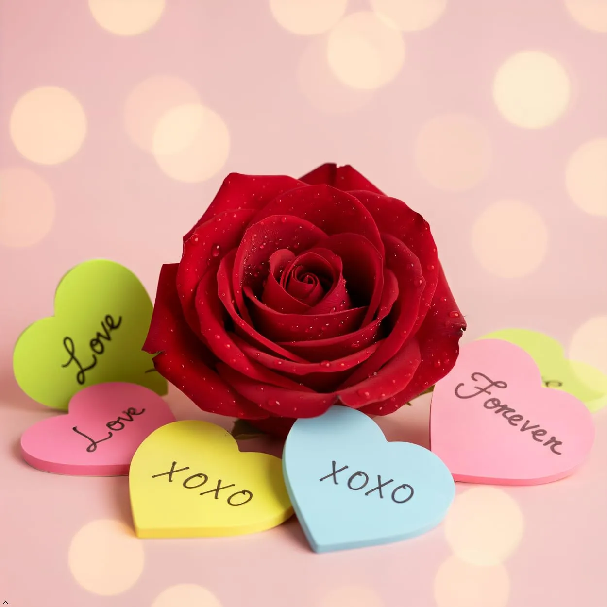 (12 Pads) Heart Sticky Notes 3x3 Inches, Valentines Gifts，Cute Bright Colors Self-Stick Pads, Easy to Post for Home, Notebook, 72 Sheets/pad