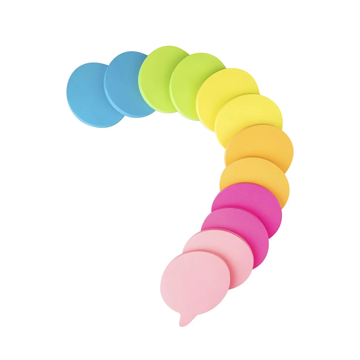 (12 Pads) Bubble Sticky Notes 3x3 Inches,Cute Bright Colors Self-Stick Pads, Easy to Post for Home, Notebook, 72 Sheets/pad