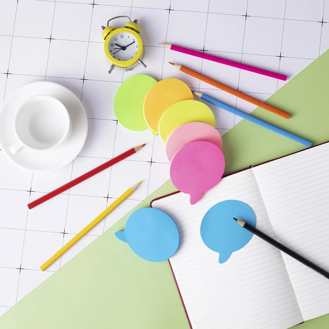 (12 Pads) Bubble Sticky Notes 3x3 Inches,Cute Bright Colors Self-Stick Pads, Easy to Post for Home, Notebook, 72 Sheets/pad