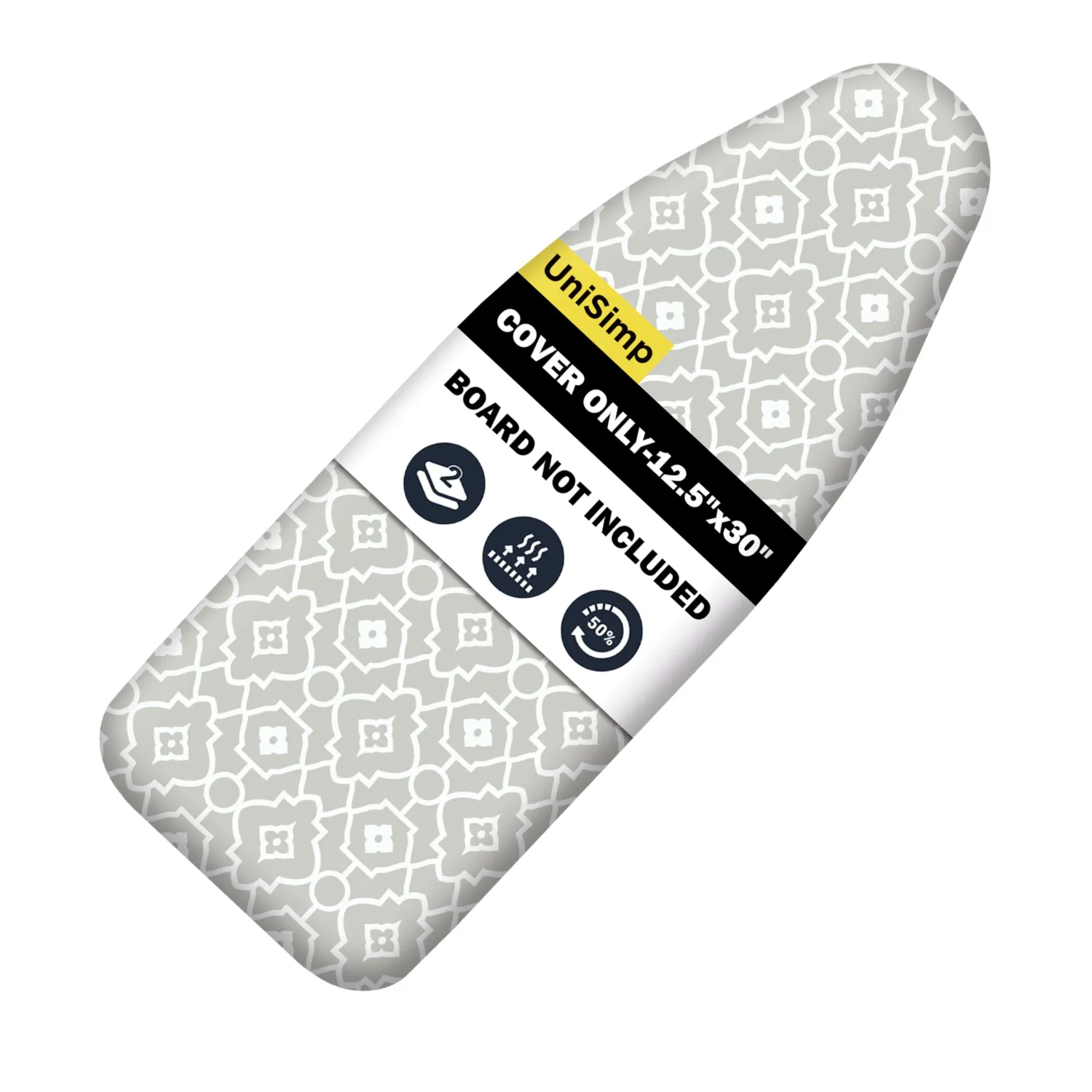Small Ironing Board Cover and Pad 12.5"x30" Small Iron Board Cover with Padding, Tabletop Mini Ironing Board Cover and Pad Small Size, Cotton Canvas,Heat Resistant, Drawstring Geometric