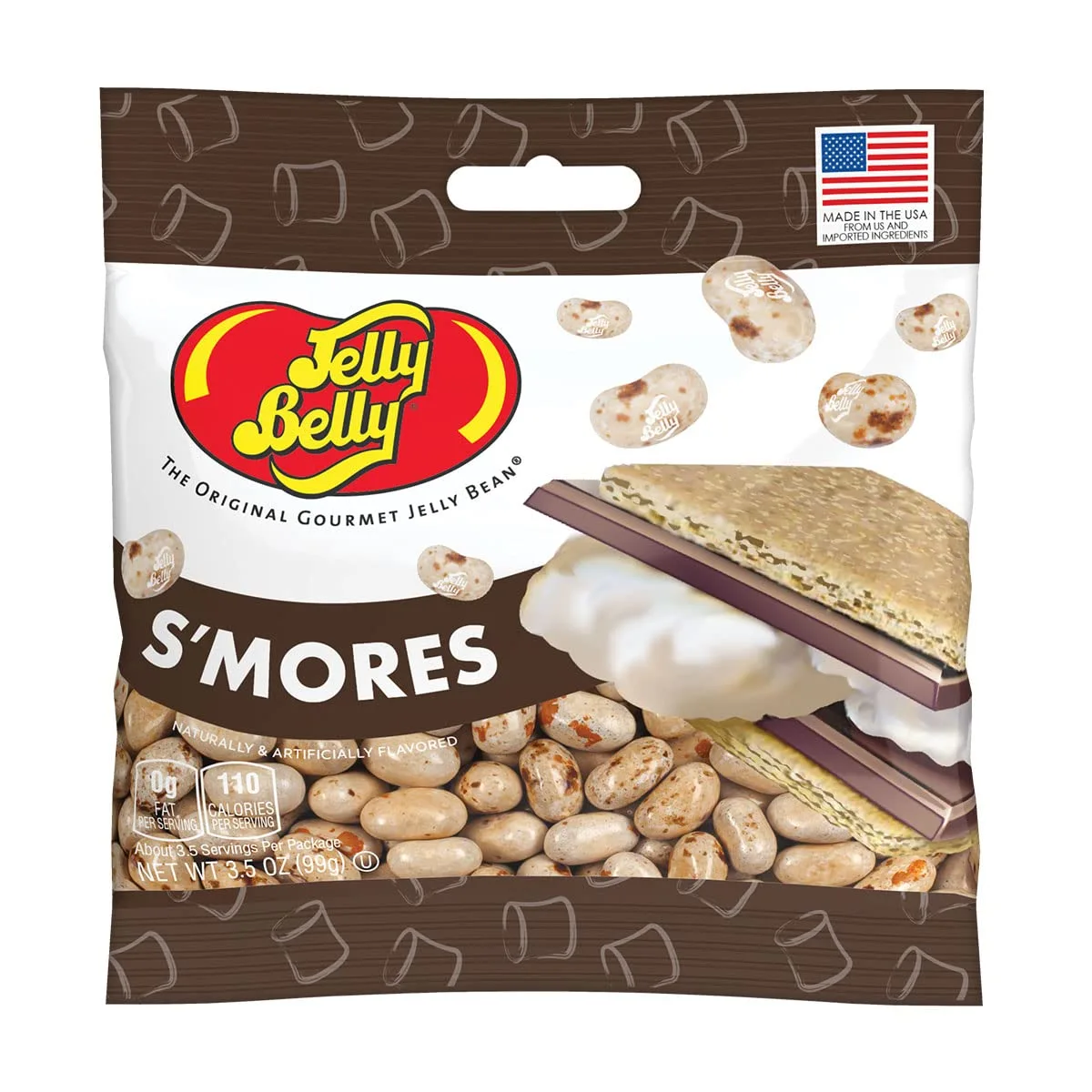 Jelly Belly S'mores Jelly Beans Grab & Go Bags - Pack of 3 sold in Jelly Belly Bag