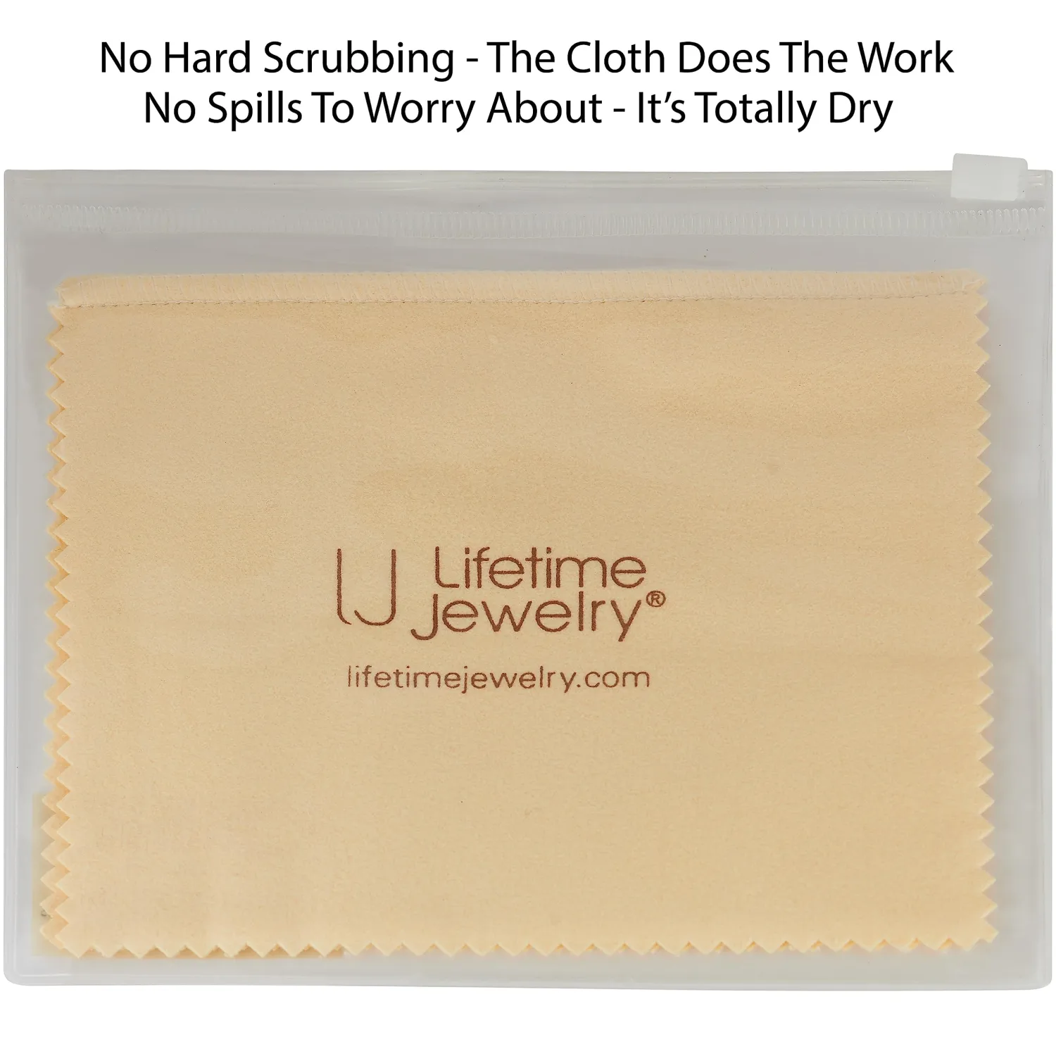 LIFETIME JEWELRY Polishing Cloth New and Improved Professional Cleaner for Gold or Rhodium Plated Jewelry Comes in Plastic Storage Pouch 5 x 6 Inches