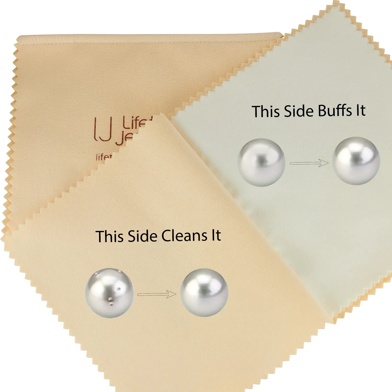 LIFETIME JEWELRY Polishing Cloth New and Improved Professional Cleaner for Gold or Rhodium Plated Jewelry Comes in Plastic Storage Pouch 5 x 6 Inches