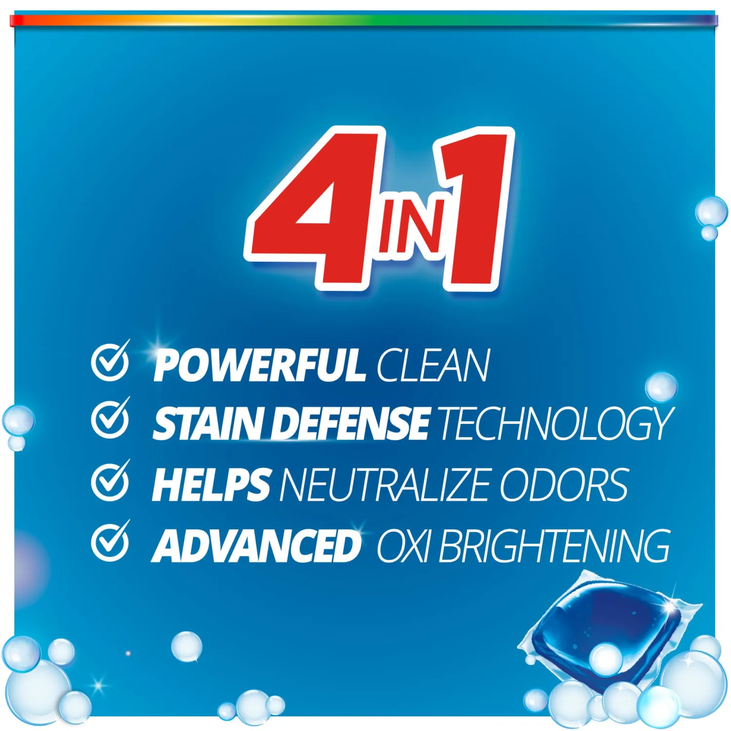 Purex Advanced Oxi with Odor Fighter Laundry Detergent Pacs, Oxi Power, 56 count, Pre Measured Pacs