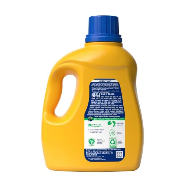 ARM & HAMMER Plus OxiClean Ultra Stain Fighters Liquid Laundry Detergent, Stain Remover for Clothes, Fresh Scent, 74 Loads, 96.2 Fl Oz