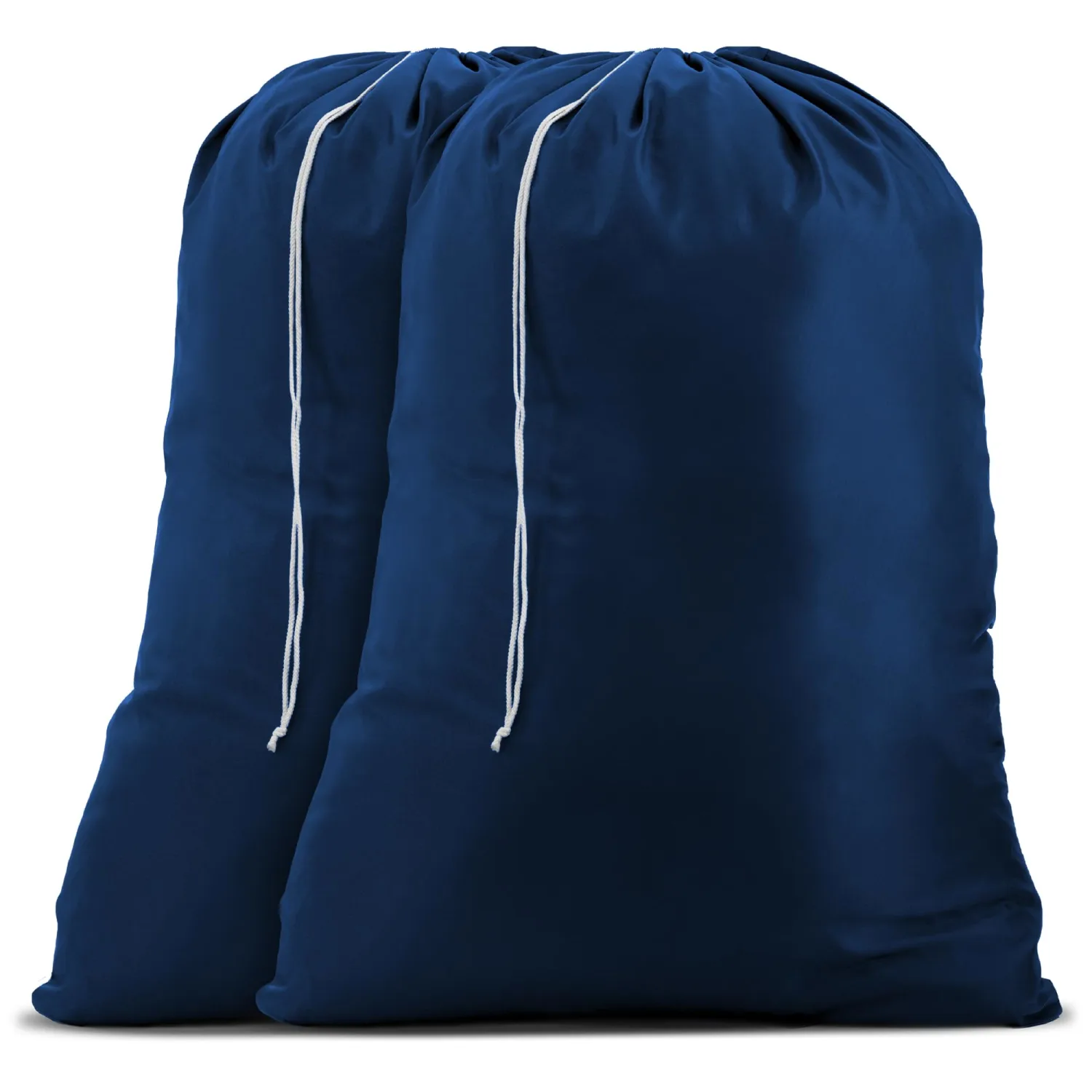 Handy Laundry Nylon XL - Large Capacity with Locking Drawstring, Machine Washable, Fits Laundry Baskets or Hampers, Holds 3 Loads of Clothes - Navy Blue (Pack of 2)