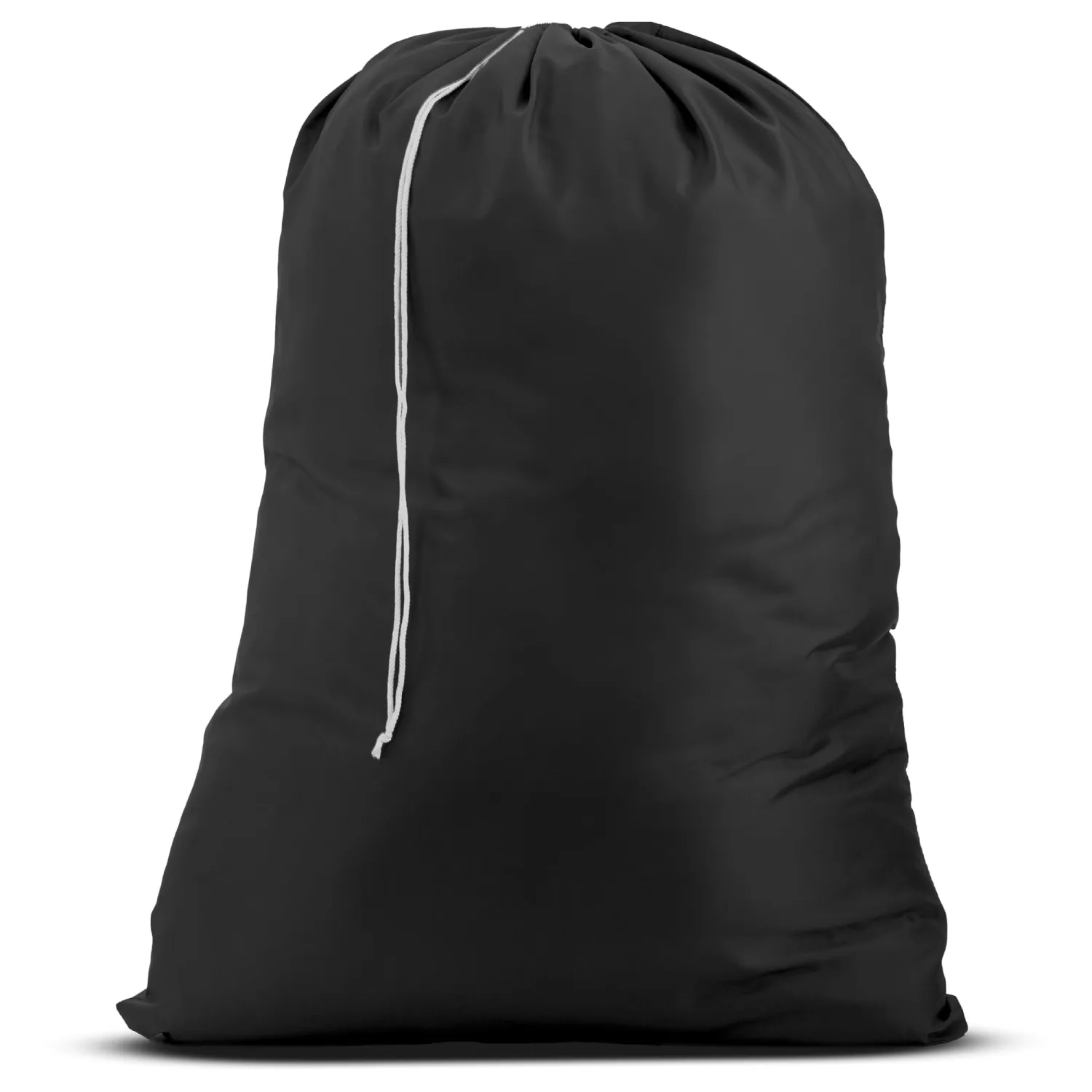 Handy Laundry Laundry Bag – Heavy Duty Nylon, Large Capacity, Locking Drawstring Closure, Machine Washable, Fits Laundry Basket, Travel, Dorm, Camp, Black, 22 x 32 Inches