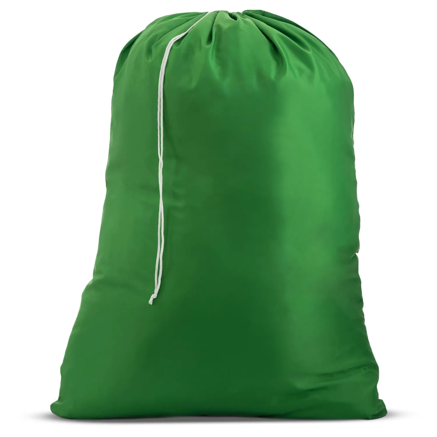 Nylon XL Laundry Bag - Locking Drawstring Closure, Machine Washable, These Large Bags Will Fit a Laundry Basket and Strong Enough to Carry up to Two Loads of Clothes (Green | 22" x 32")