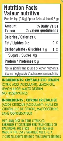 TRUE CITRUS Lemon Shaker Crystallized Lemons 1 Ct