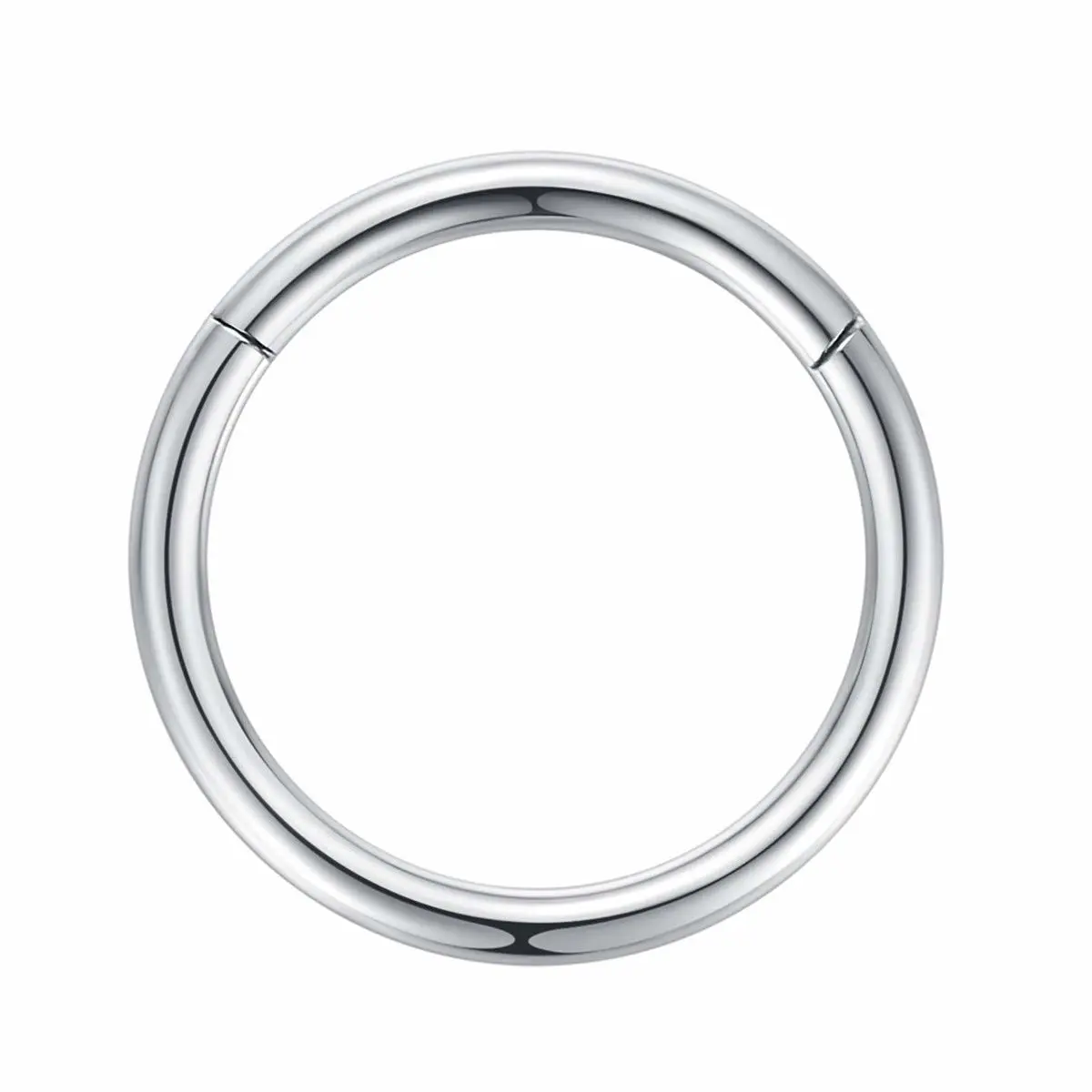 ORANGELOVE Hypoallergenic Nose Rings 20G 18G 16G 14G 12G 10G 8G 316l Surgical Steel Septum Jewelry Hinged Segment Ring Body Piercing Nose Hoop Lip Rings Nose Helix Cartilage Rook Earrings