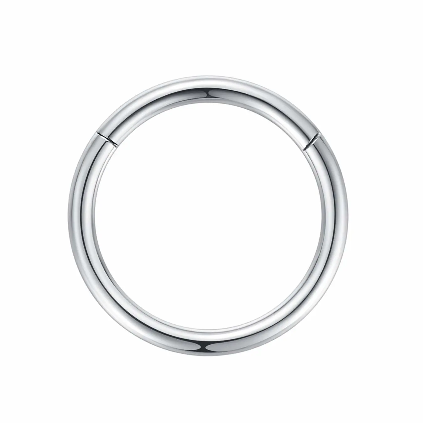 ORANGELOVE Hypoallergenic Nose Rings 20G 18G 16G 14G 12G 10G 8G 316l Surgical Steel Septum Jewelry Hinged Segment Ring Body Piercing Nose Hoop Lip Rings Nose Helix Cartilage Rook Earrings