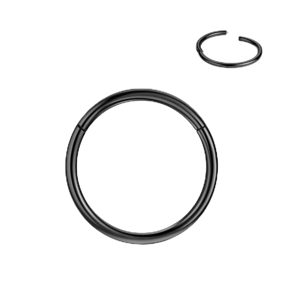 FANSING Men Women 316L Surgical Steel Hinged Nose Rings Hoop for Nostril Septum Cartilage Helix Daith Tragus Rook Conch Lip Ear Lobe Piercings