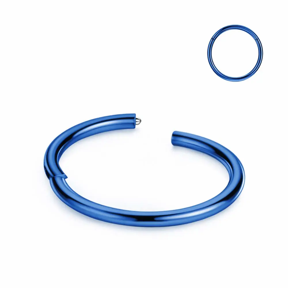 FANSING Men Women 316L Surgical Steel Hinged Nose Rings Hoop for Nostril Septum Cartilage Helix Daith Tragus Rook Conch Lip Ear Lobe Piercings