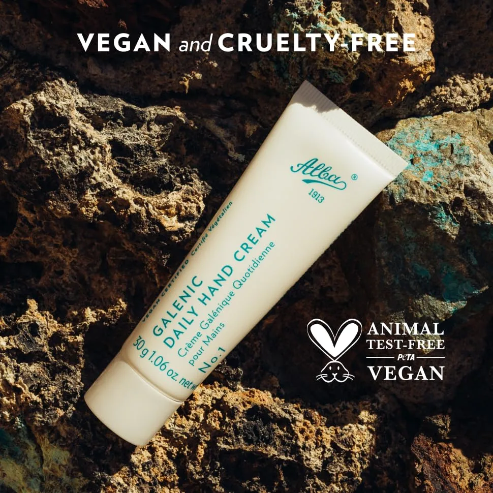 Alba Alba1913 Vegan Hand Cream for Dry Cracked Hands – Soothing Effect, Non-Greasy Refreshing & Moisturizing Cream for Working Hands, and Dry Skin for Women & Men – Travel Size 1.06 fl oz