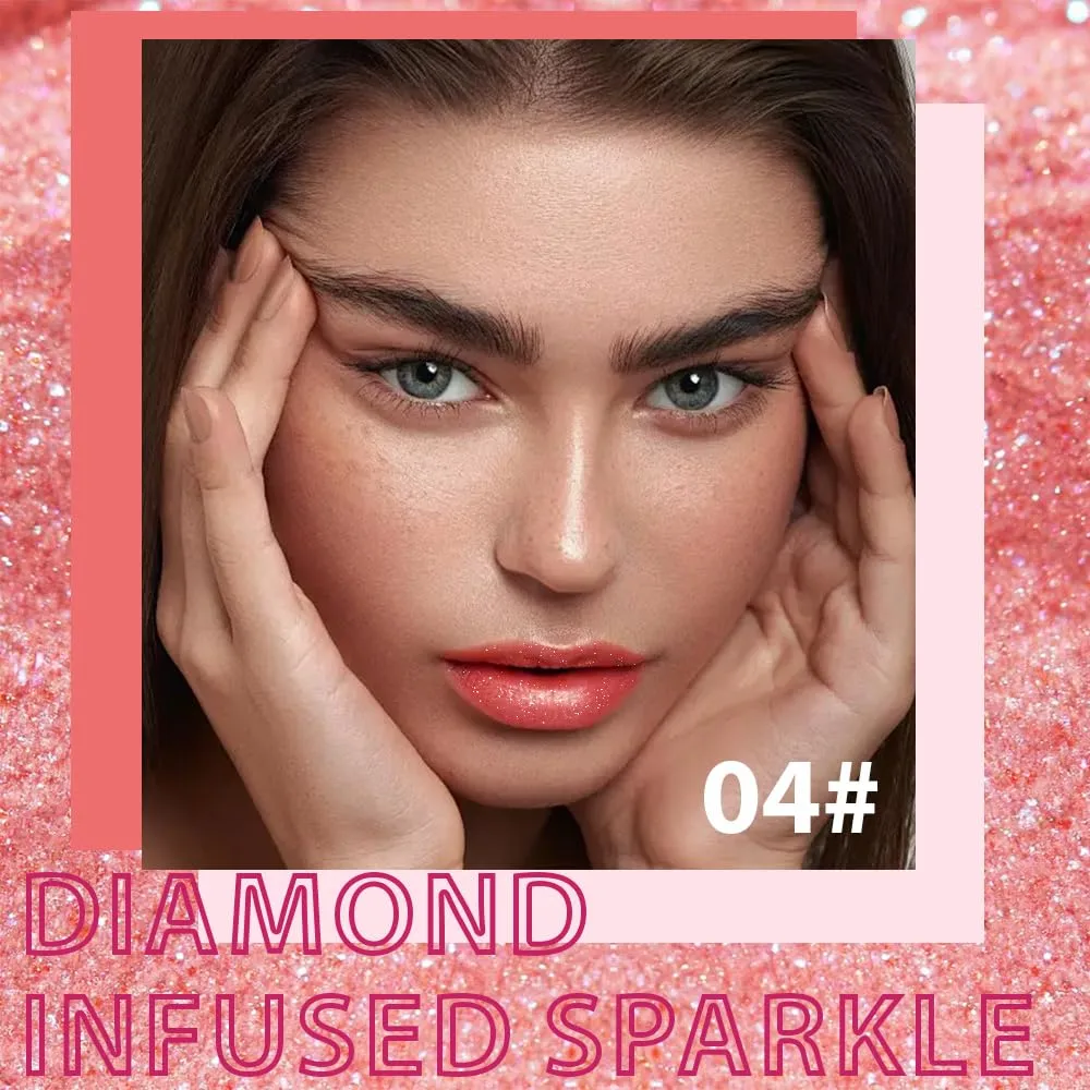 Nude Metallic Lipstick for Women,Lightweight Comfortable Non-Drying Shimmer Frosted Lipstick,Glitter Lip Gloss Stain Long Lasting Waterproof Smudge Proof 24 Hour Full Coverage Lip Makeup,Vegan