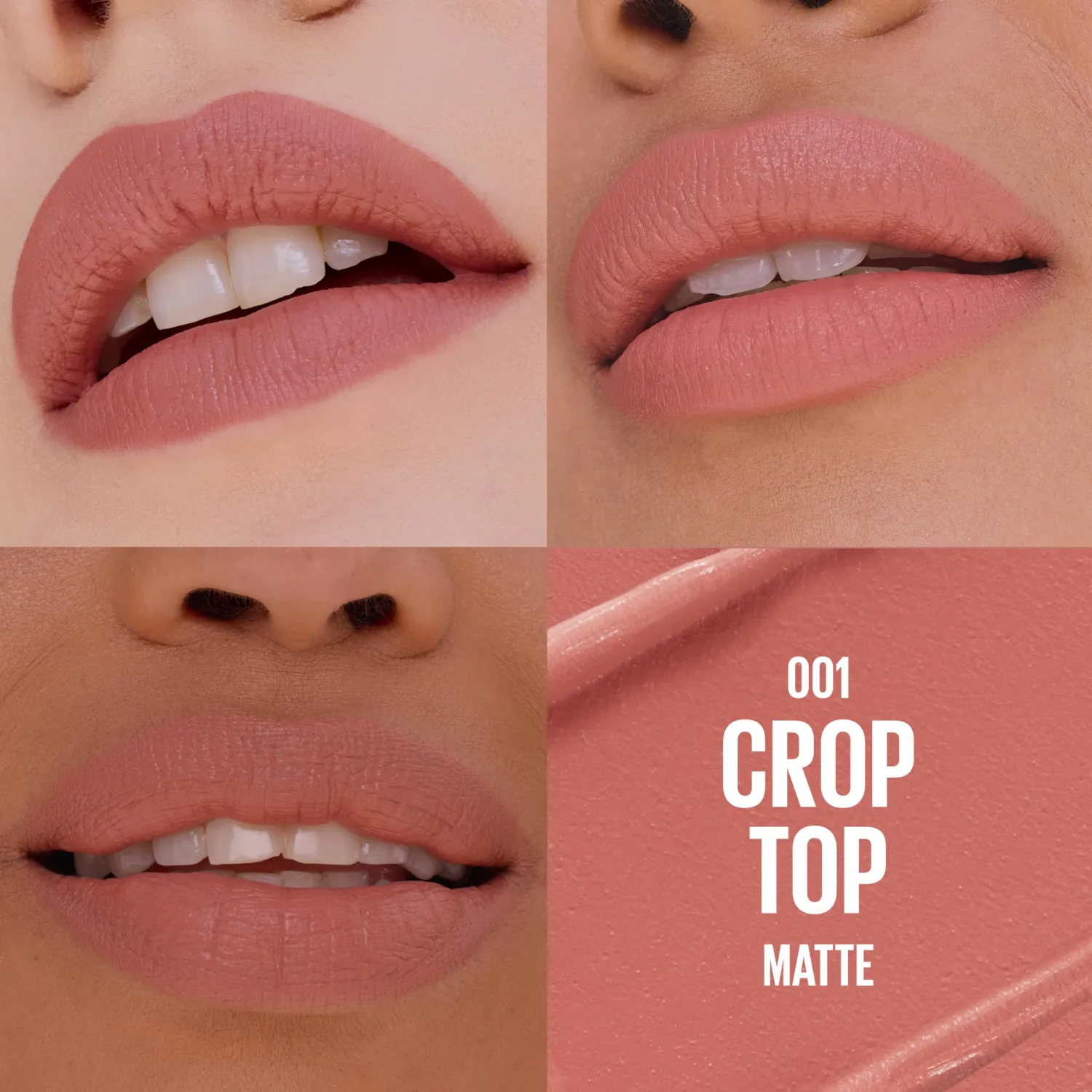 MAYBELLINE Serum Lipstick, Hydrating Lip Makeup with 8HRs of Lip Plumping Moisture with Hyaluronic Acid + Oil Blend, Crop Top (Light Nude Pink Matte)