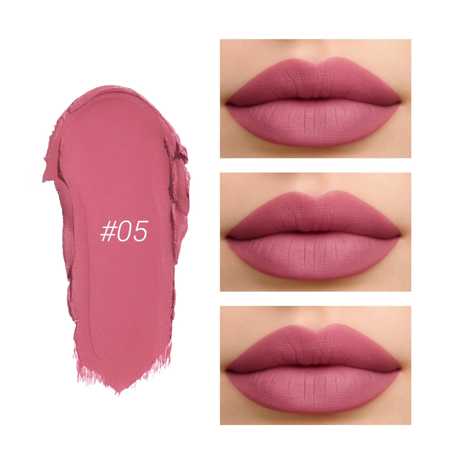 Erinde Matte Lipstick Lip Liner Crayon for Women, 24 Hour Lipstick Lip Liner Pencil, Neutral Lip Stick Lipliner Waterproof Long Lasting Smudge Proof, Vegan & Cruelty-Free, 05 Mauve