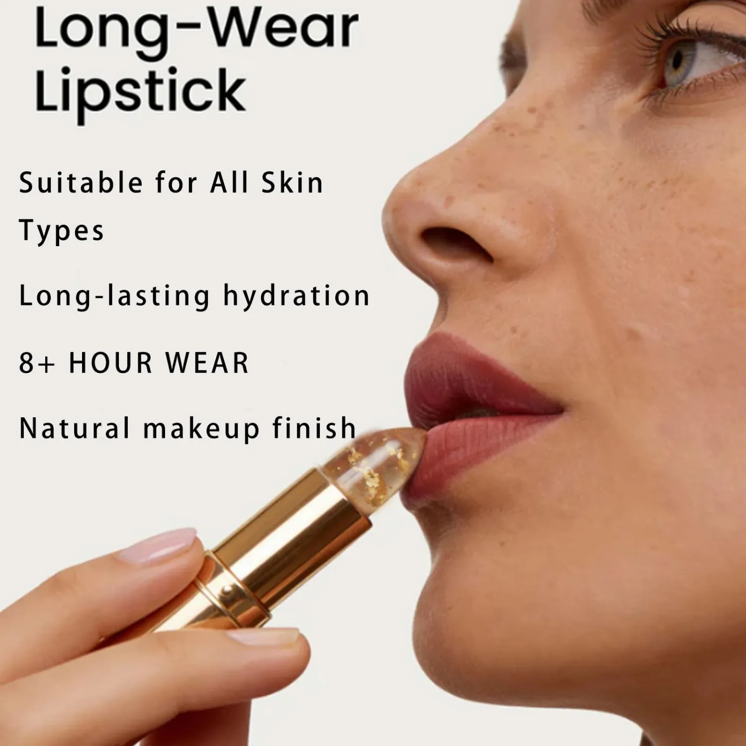 Color Changing Lipstick, Transferproof pH Adjusting Lipstick for Mature Women, Long-Lasting Moisturizing Clear Lip Stick Changes Color (1 Pcs)