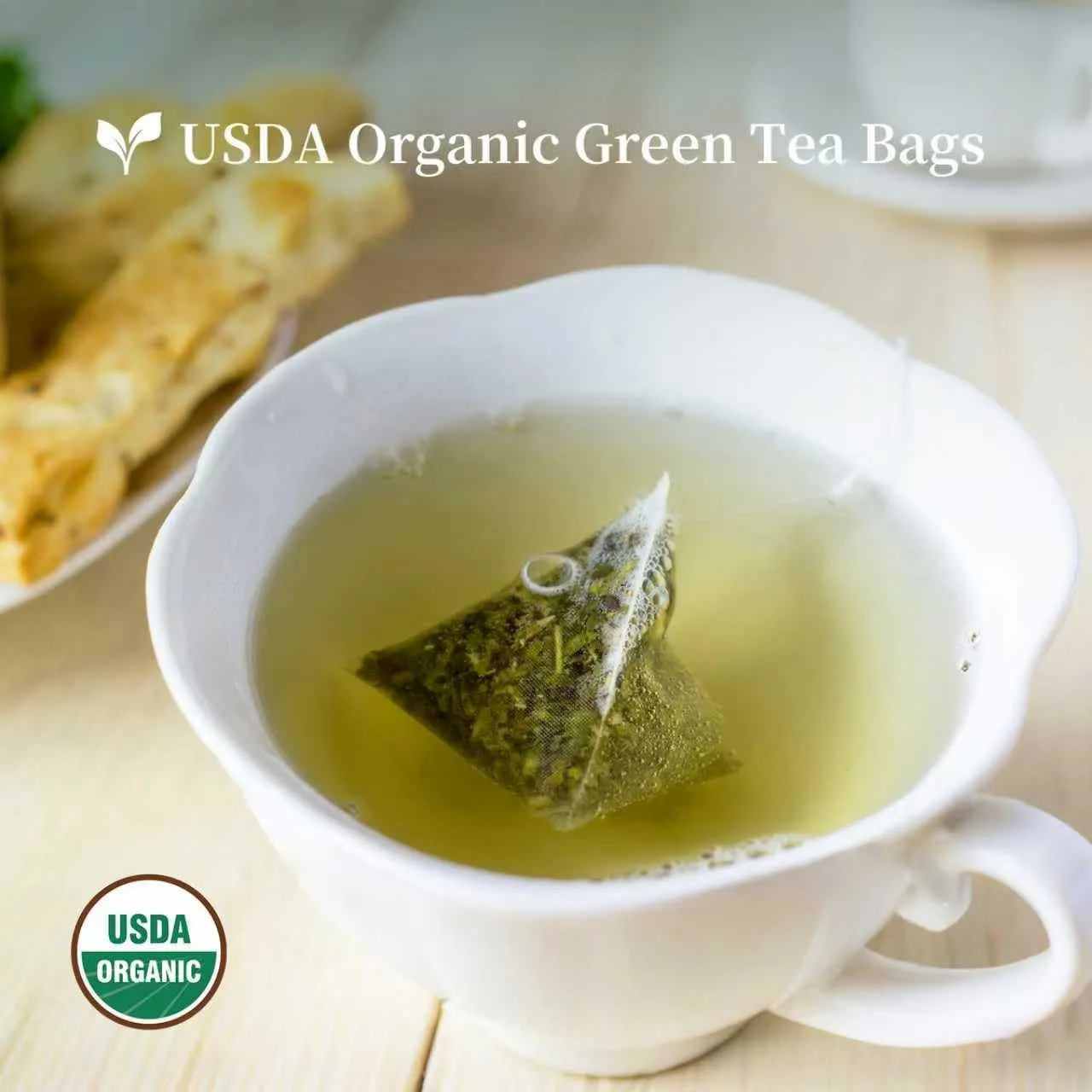 ZenVerdant Organic Sencha Green Tea Bags 40 Count | Non-Bitter Smooth Flavor, Rich Natural Taste, Refreshing Daily Brew for Home & Office
