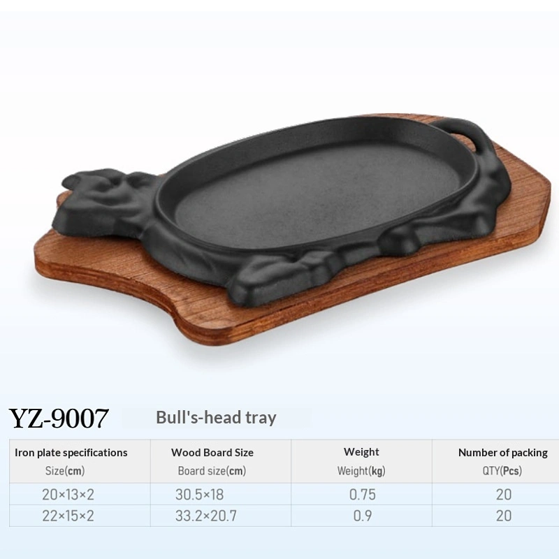 Steak Plate Cast Iron Grill Pan
