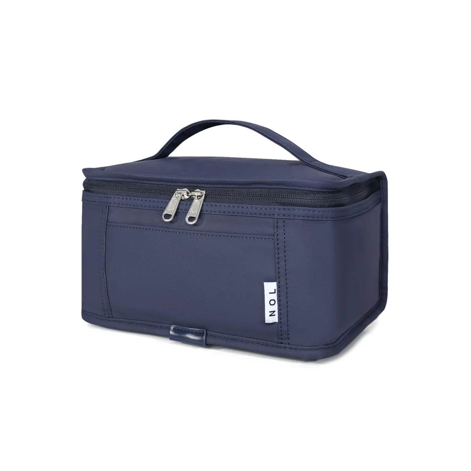 NOL Mini Insulated Lunch Bag for Women Men Kids | Small Leakproof Reusable Lunch Tote | Fits 6 Cans 330ml | Thermal Cooler for Work School Picnic Camping, Navy blue